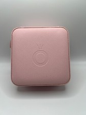 New Genuine Pandora Official Pink Jewelry Box Travel Zippered Case Organizer
