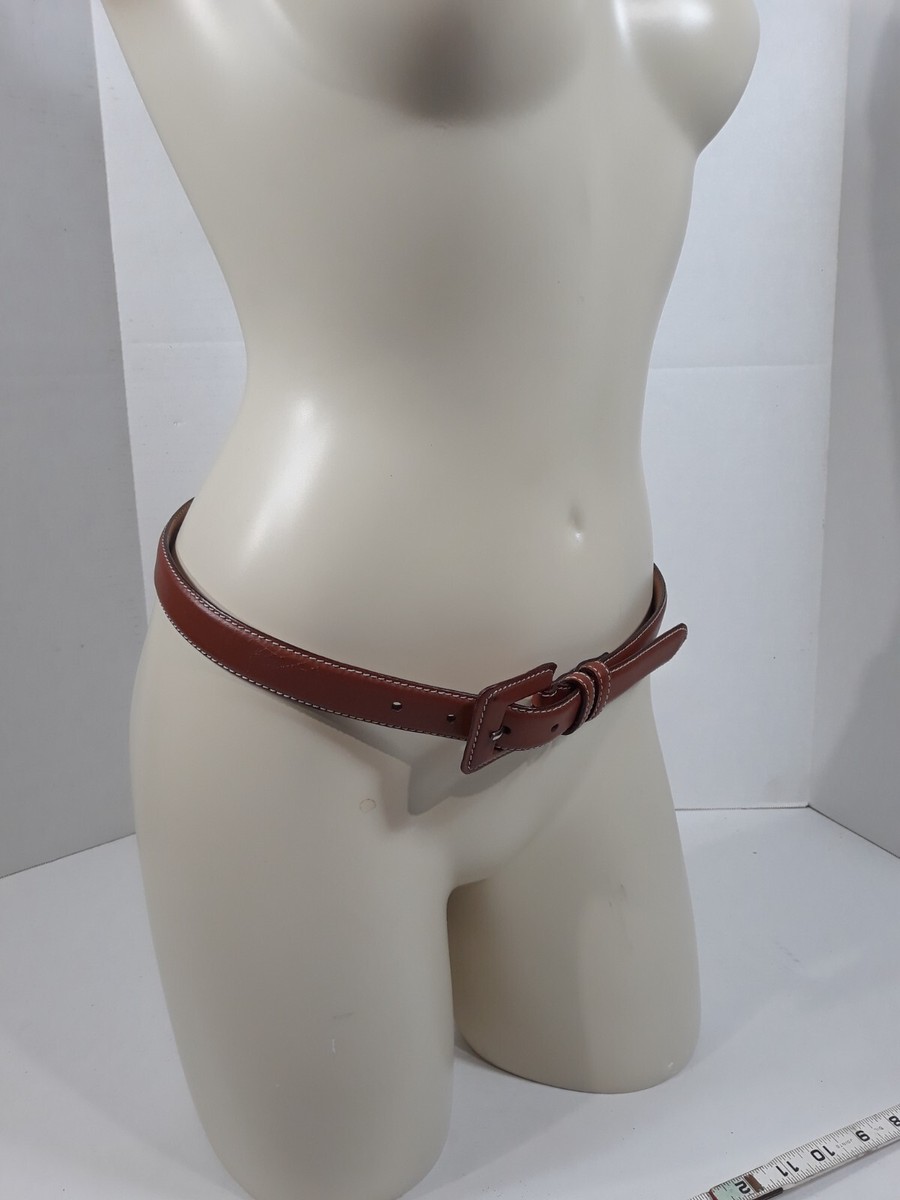 ? Talbots Italian Calfskin Brown Leather Belt ? Talbots Brown Croc Embossed Italian Calfskin Belt Sz XL 1.25  main image 3