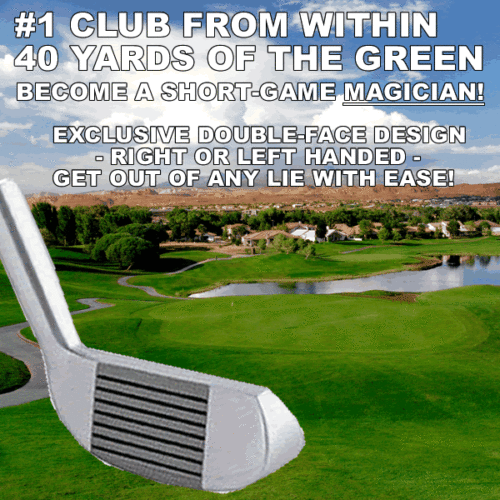 GOLF CHIPPER X2 DOUBLE FACE SIDED 36 DEGREE UTILITY WEDGE CLUB RIGHT LEFT HAND - Picture 1 of 2