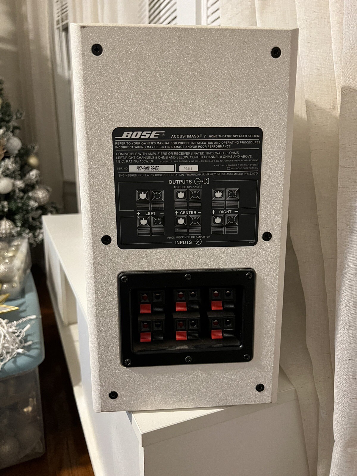 Bose Acoustimass 7 Home Theatre Sub Speaker System 200W/Subwoofer Speaker White eBay