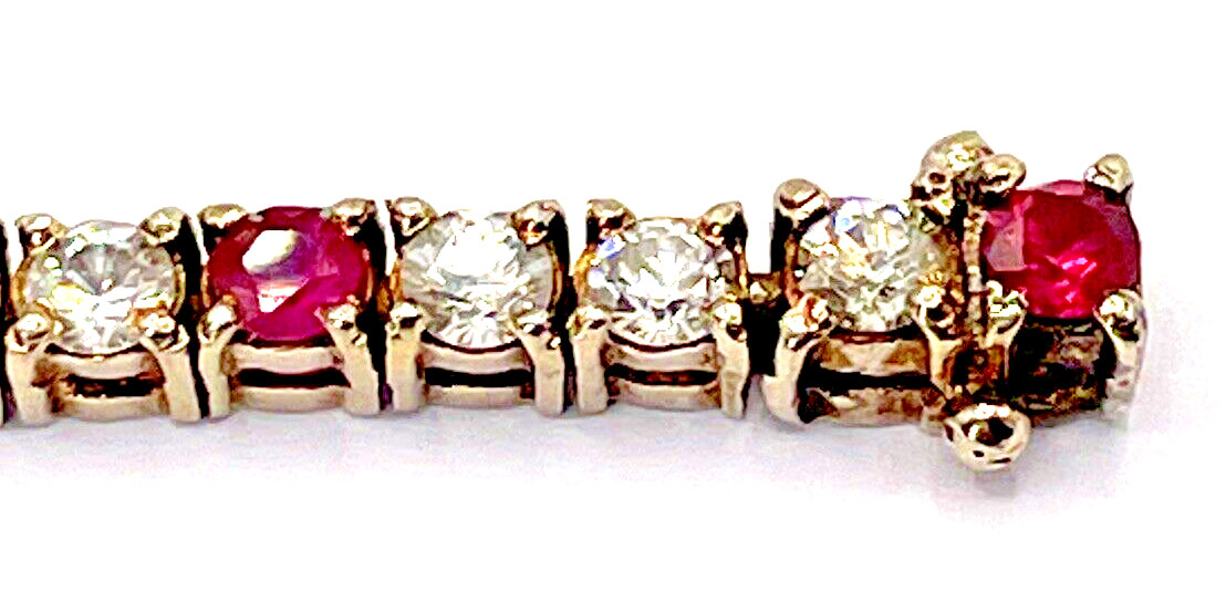 Gold Over Sterling Silver Lab Created Ruby and Cu… - image 14