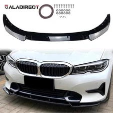 Front Bumper Lip Spoiler Splitters For BMW 3 Series G20 G21 2019-2022 Black