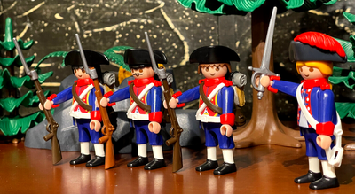 Figurine Playmobil Soldat Français Custom - Pièce Rare, Occasion, Origine Allemagne
