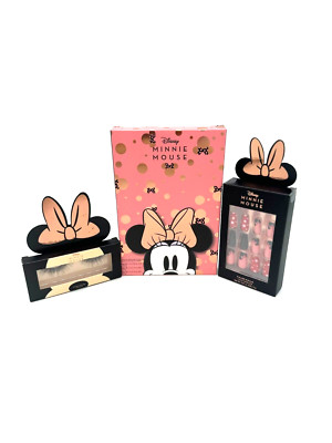 Disney Minnie Mouse X Makeup Revolution Face Shadow Palette Lashes Nails Bundle