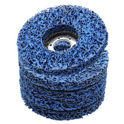 5PC 4.5'' x 7/8'' Blue Strip Clean Disc Paint Stripping Rust Removal Sanding Wheel