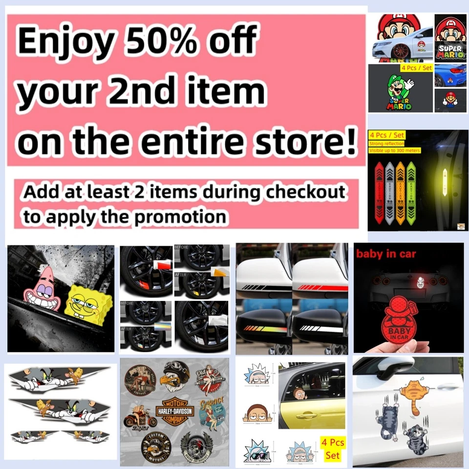 Universal Lego Label Stickers Auto Car Truck DMV DIY Vinyl Decal Accessory Deco - Image 2 of 4