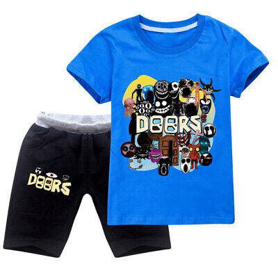 Roblox Short Sleeve T-shirt Boys Kids Summer Tee Crew Neck Tops Clothes