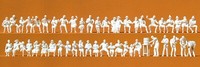 Preiser 16356 Im Biergarten 46 Unbemalte Figuren Bausatz H0 1:87 Neu + OVP