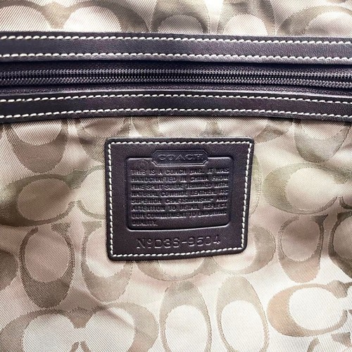 Borsa a mano Coach 9504 Hobo vintage a tracolla marrone scamosciato - Foto 4 di 10