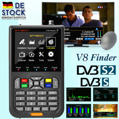 FTA DVB-S2/S2X Satellitenfinder Digital Satelliten TV Signal Messgerät Satfinder