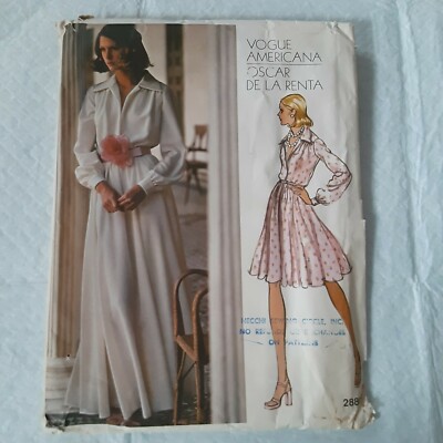 ESTATE FIND VOGUE AMERICANA OSCAR DE LA RENTA SZ. 12 SEWING PATTERN. 