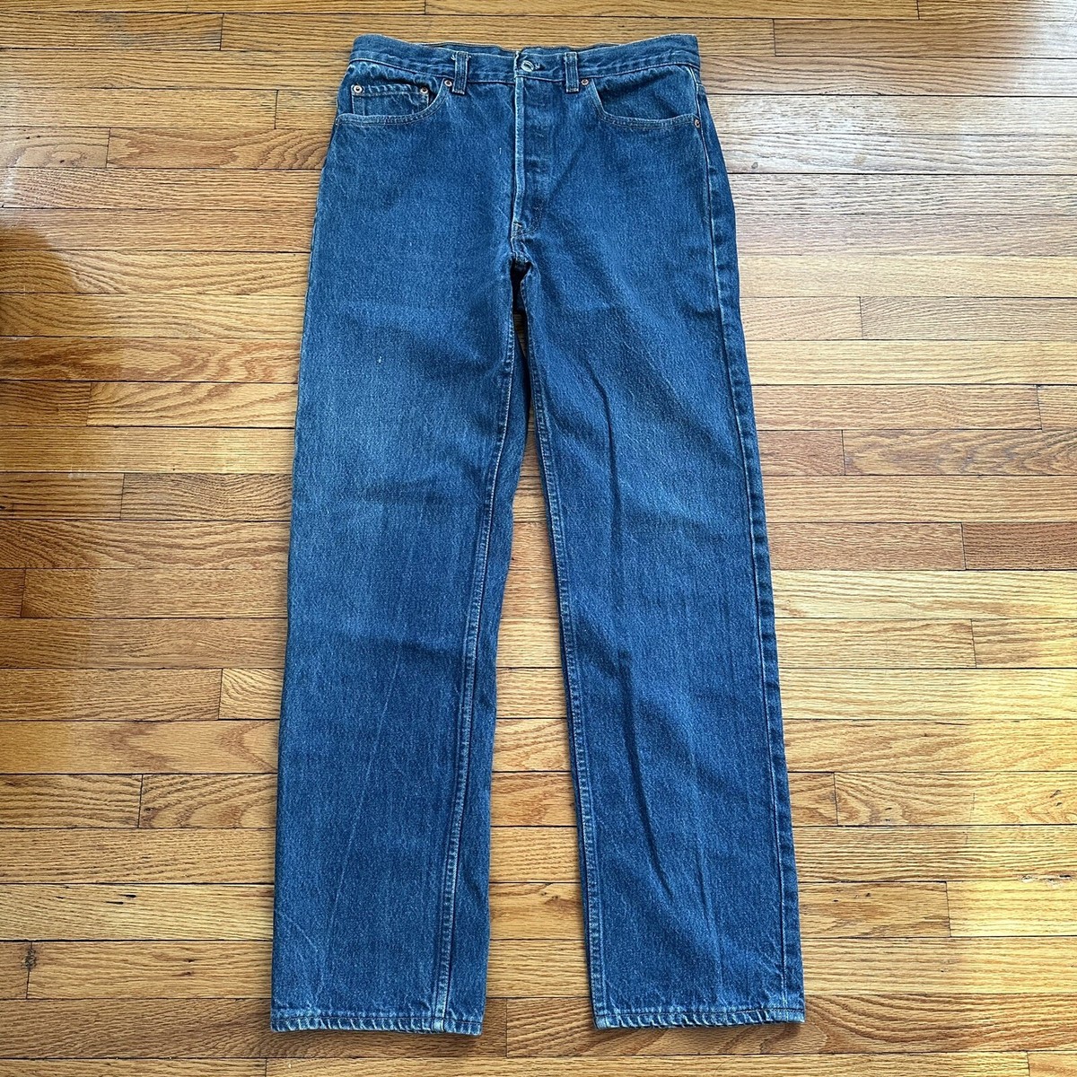 Vintage Levi's Blue Dark Wash Denim Jeans Size 34x32 Made In USA