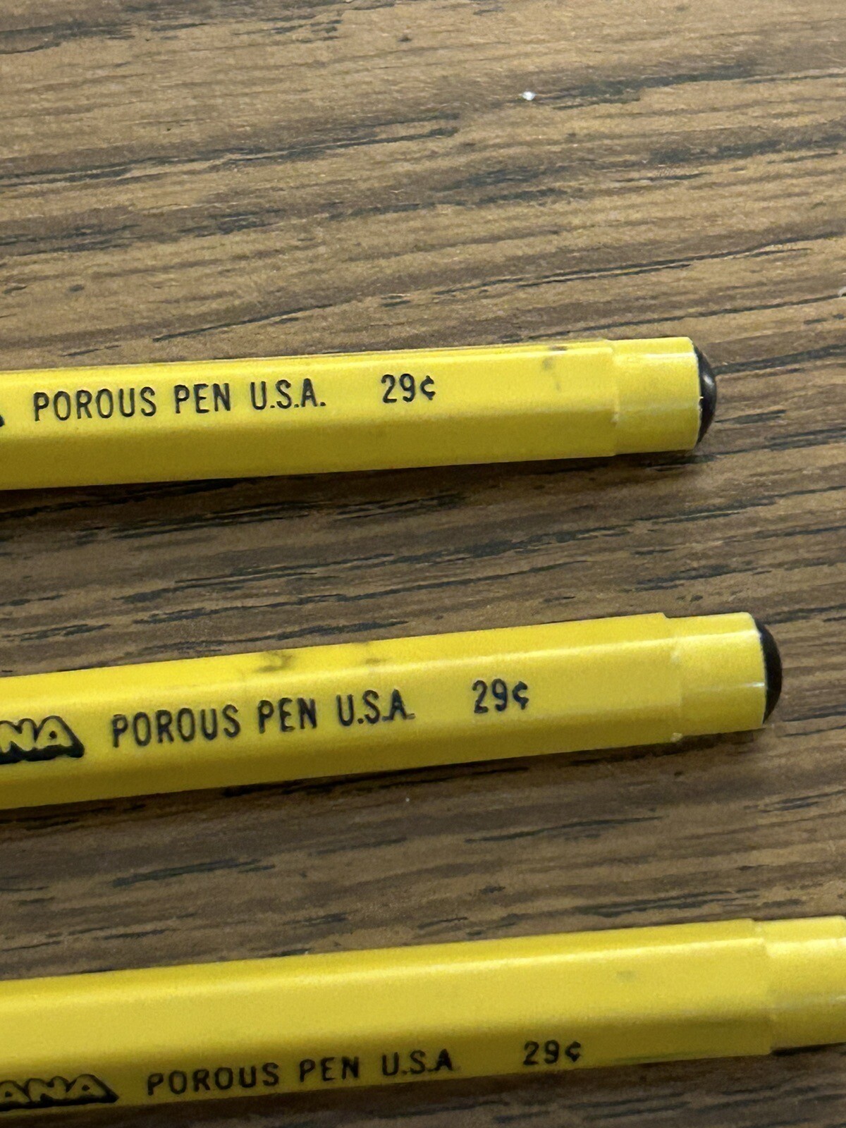 Vintage Lot Of (3) BIC Banana Porous Pen USA FL29 Ink & (1) F25 Pens