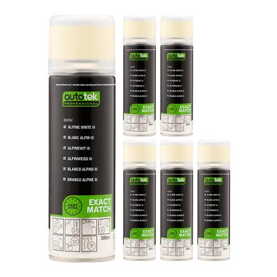 Autotek Exact Match Aerosol-Sprühlack BMW Alpinweiß III 300ml x6