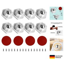 8 Möbelrollen 20mm mit Kugel, Selbstklebend, 360° drehbar, für Möbel & Kleina...
