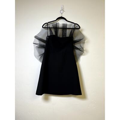 sallie mesh rhinestone open back dress in black Alora Rhinestone Sheer Mesh Formal Mini Dress in Black | Size: XS | Knit Fabric/Rhinestone/Mesh Fabric
