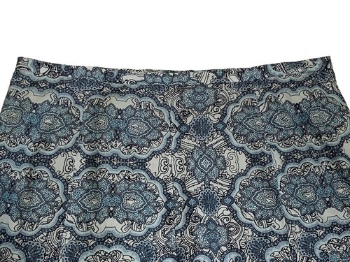 Liz Claiborne, Liz & Me, Blue and Gray Print Flared Skirt, Fully Lined, size 12 - Picture 3 of 4