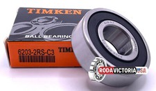 TIMKEN 6203 2RS C3 DEEP GROOVE BALL BEARING, RUBBER SEALED 17x40x12 mm
