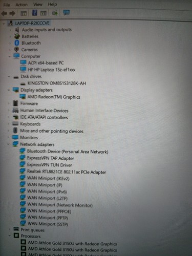 HP 15z-EF1000 15.6"HD Core AMD Athlon 3150U 2.4GHz 8GB Ram 128GB SSD No Charger - Picture 14 of 14