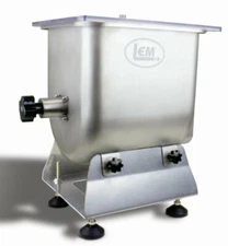 LEM 50 lb Meat Mixer Hand Crank or Motorized W/ LEM Electric Grinder