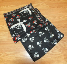 Lot of 2 Pirate Skull  Crossbones Collectible Unisex Thin Bandanas