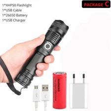 120000 Lumens Xlamp Xhp70.2 Most Powerful Led Flashlight Usb Zoom Tactical Torch