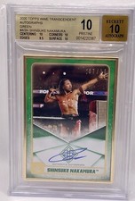 2020 Topps Transcendent WWE Shinsuke Nakamura Green Autograph BGS 10 Pristine