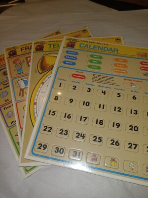 Vintage Golden Step Learning Puzzles 1985 (New Sealed )