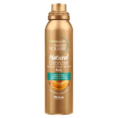Garnier Ambre Solaire Natural Bronzer self tanner SPRAY 150ml -MEDIUM-FREE SHIP