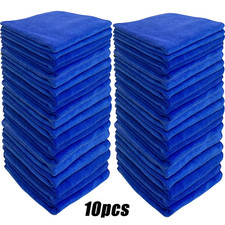 200Pcs Microfiber Towels Car Wash Drying Cloth Blue Car Care Detailing Cleaning