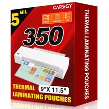 Thermal Laminating Pouches 350 Pack 5 Mil 9x11.5 Inch Round Corner Letter
