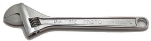 Proto Professional 12" 300mm Crescent Adjustable Wrench 712 Made in USA Used
