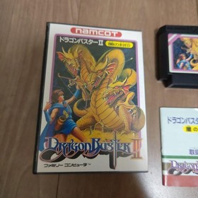 Nintendo Dragon Buster II Famicom Game Box Manual Included Authentic Used