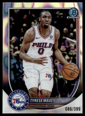 2025-26 Bowman Chrome Lava Refractor Tyrese Maxey 086/399 #BCV-66