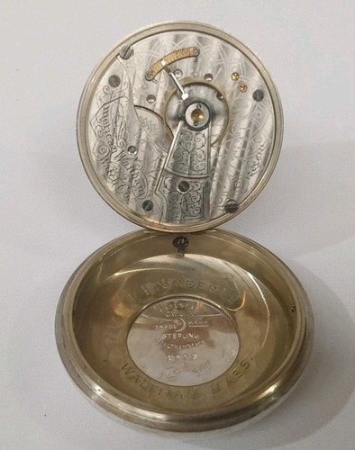 Antique Waltham Pioneer Pocket Watch in a Sterling Silver Case ~ Working Order. - Picture 8 of 15