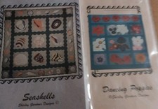 seashells & dancing poppies Quilt Patterns shirley gardner designs 52x52 46x46