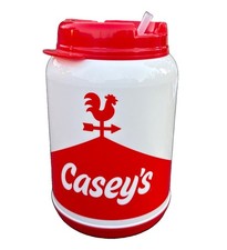 Casey's Big 52 oz Thermo Mug Cup Drink Soda Tumbler Red Made In USA