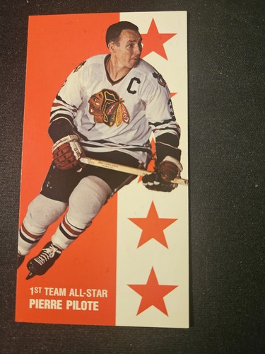 64-65 Parkhurst Tall Boy Pierre Pilote All Star 🚨🚨🚨 Chicago Blackhawks - Picture 1 of 2