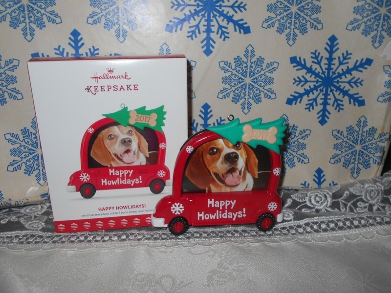 HALLMARK HAPPY HOWLIDAYS 2017 PHOTO HOLDER CHRISTMAS ORNAMENTS SPECIAL DOG