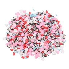 Fake Sprinkles, 30G Envelope Resin Faux Sprinkles, Pink/White/Light Blue/Red