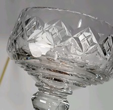 Pair of Edinburgh Crystal Hand Cut Champagne Coupes Signed Mid Century