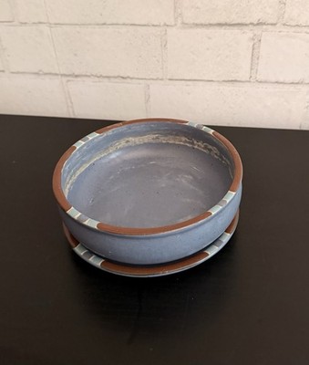 Dansk Southwestern Mesa Sky Blue Succulent Planter Pot-READ