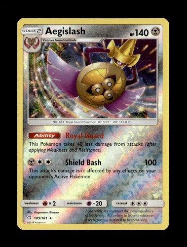 Aegislash 109/181 SM - Team Up Holo Rare Reverse Holo Pokemon TCG NM
