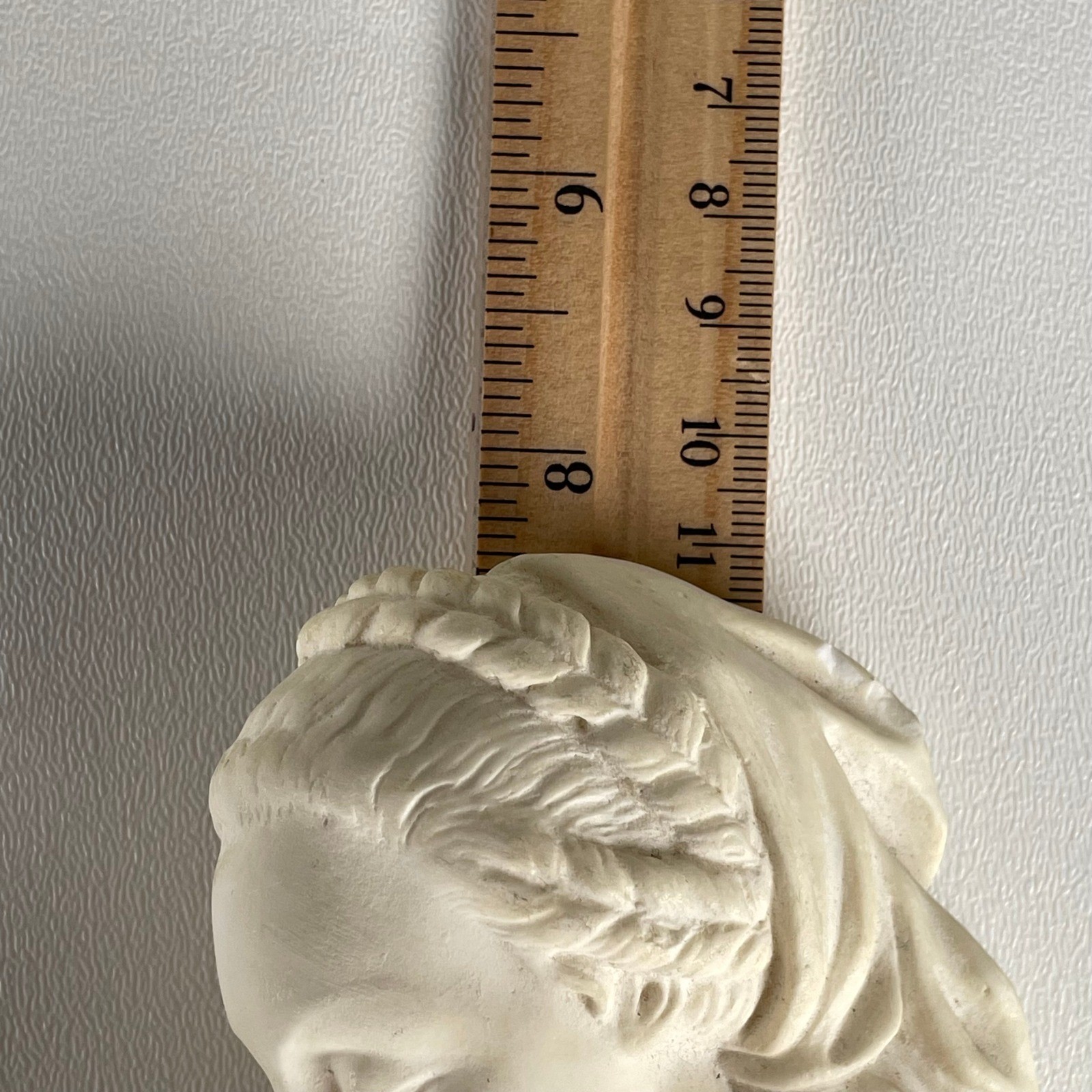 Vintage Mother Mary and Child Wall Plaque White Resin Art Deco Old World Italy