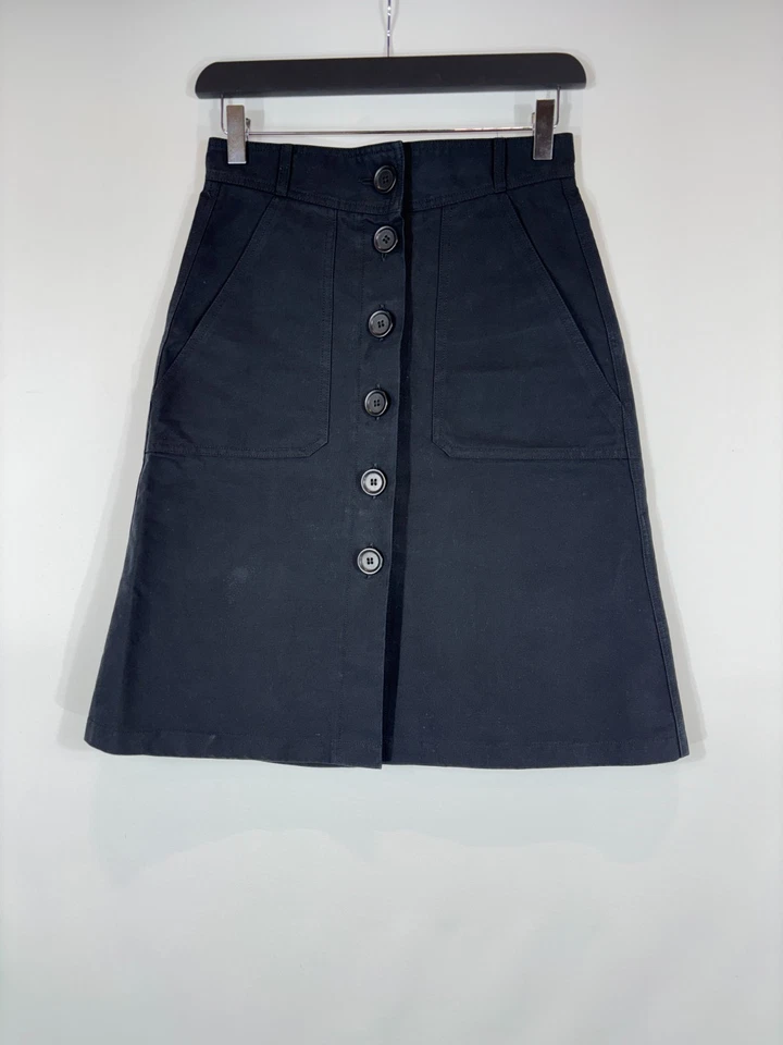 Jupe femme MAJE Jaruis taille 36 poches boutonnées longueur genou noir - Photo 2/4