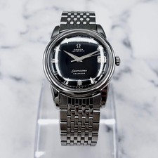 Omega Seamaster Calendar Automatic Watch 166.009 34mm Black Dial Excellent