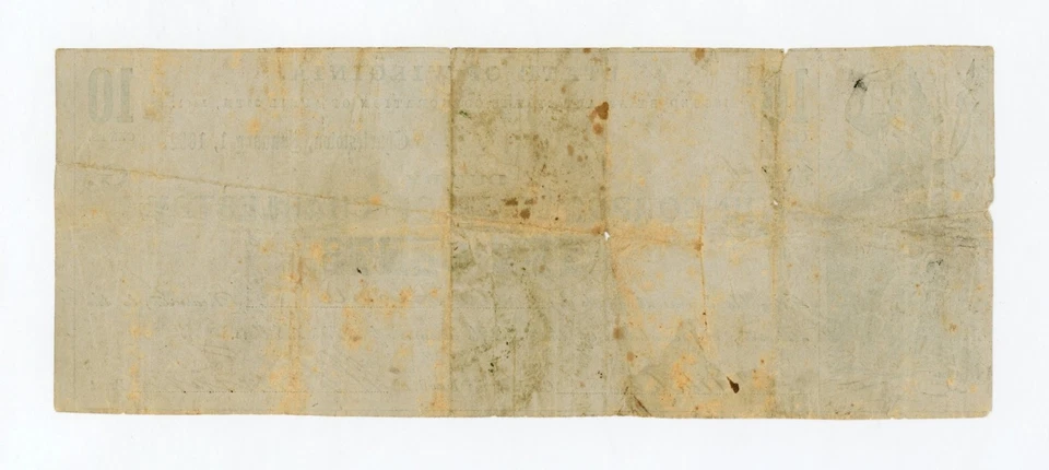 1862 10c The Corporation of Charlestown, (WEST) VIRGINIA Note - CIVIL WAR Era - Image 2 of 2