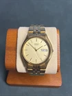 Vintage Seiko Quartz 7N43-8A89 Men’s Gold Tone Date Day Watch New Batt