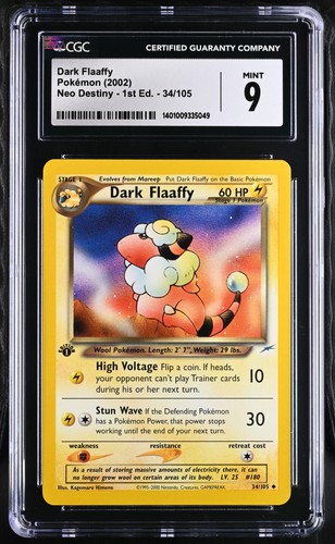 Dark Flaaffy (1st Edition) graded CGC 9 for sale on eBay