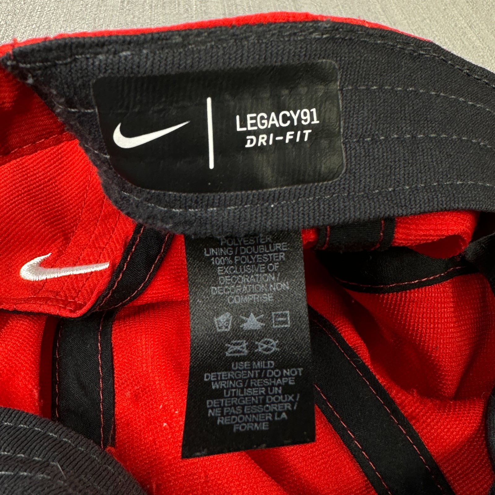 Nike Hat Adjustable Red Performance Golf Legacy91… - image 7